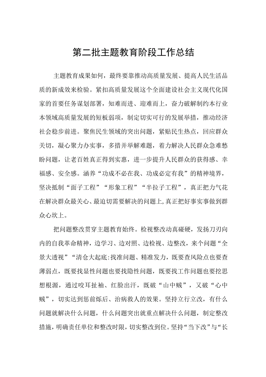 2023年第二批主题教育年终工作总结.docx_第1页