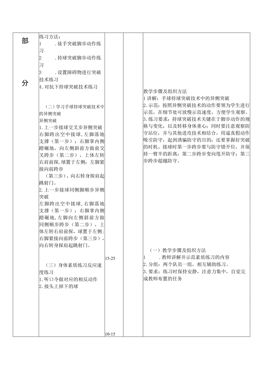 体育与健康《篮球--手球持球突破技术中的异侧突破》公开课教案.docx_第3页