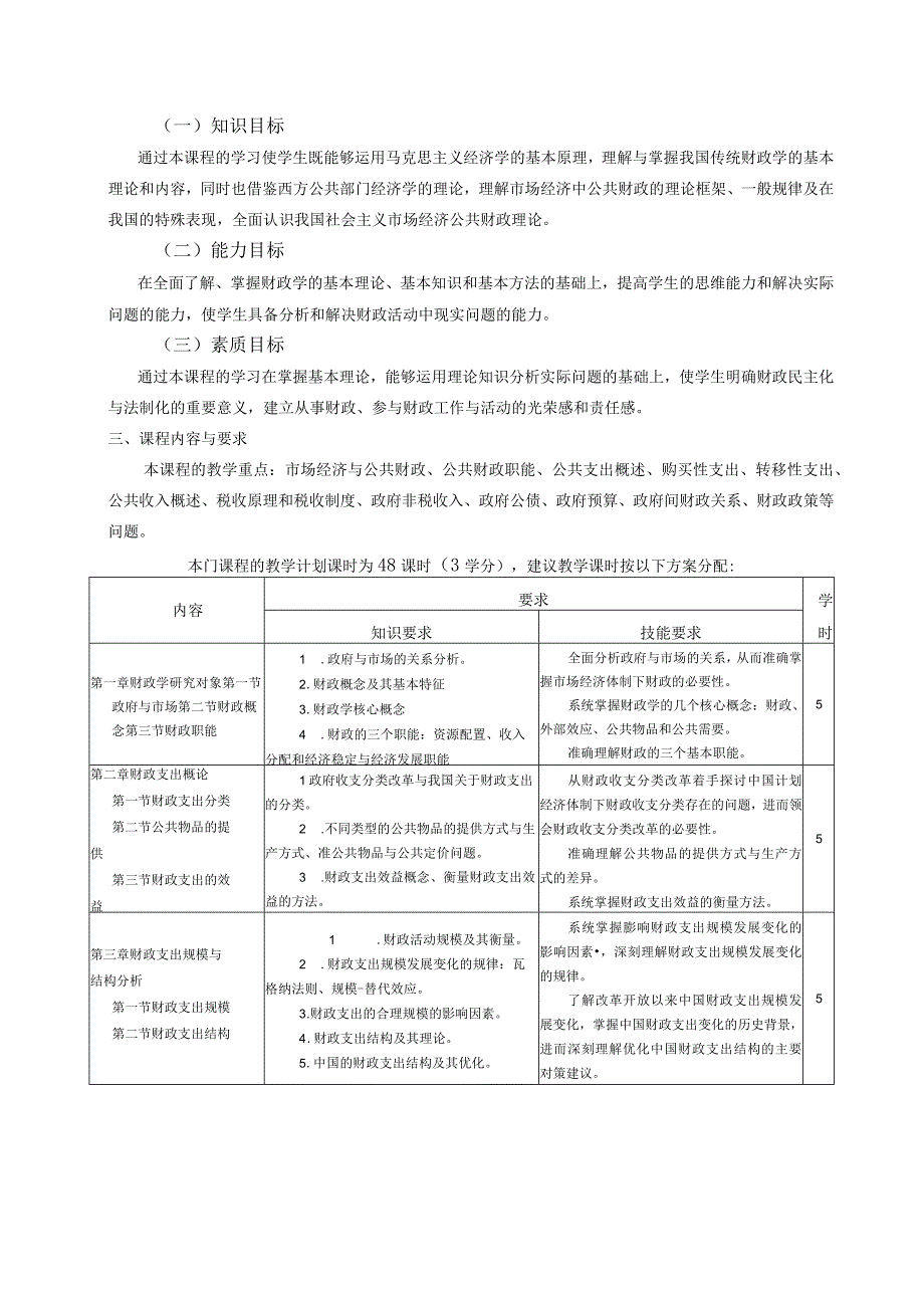 《公共财政学》课程教学大纲.docx_第2页