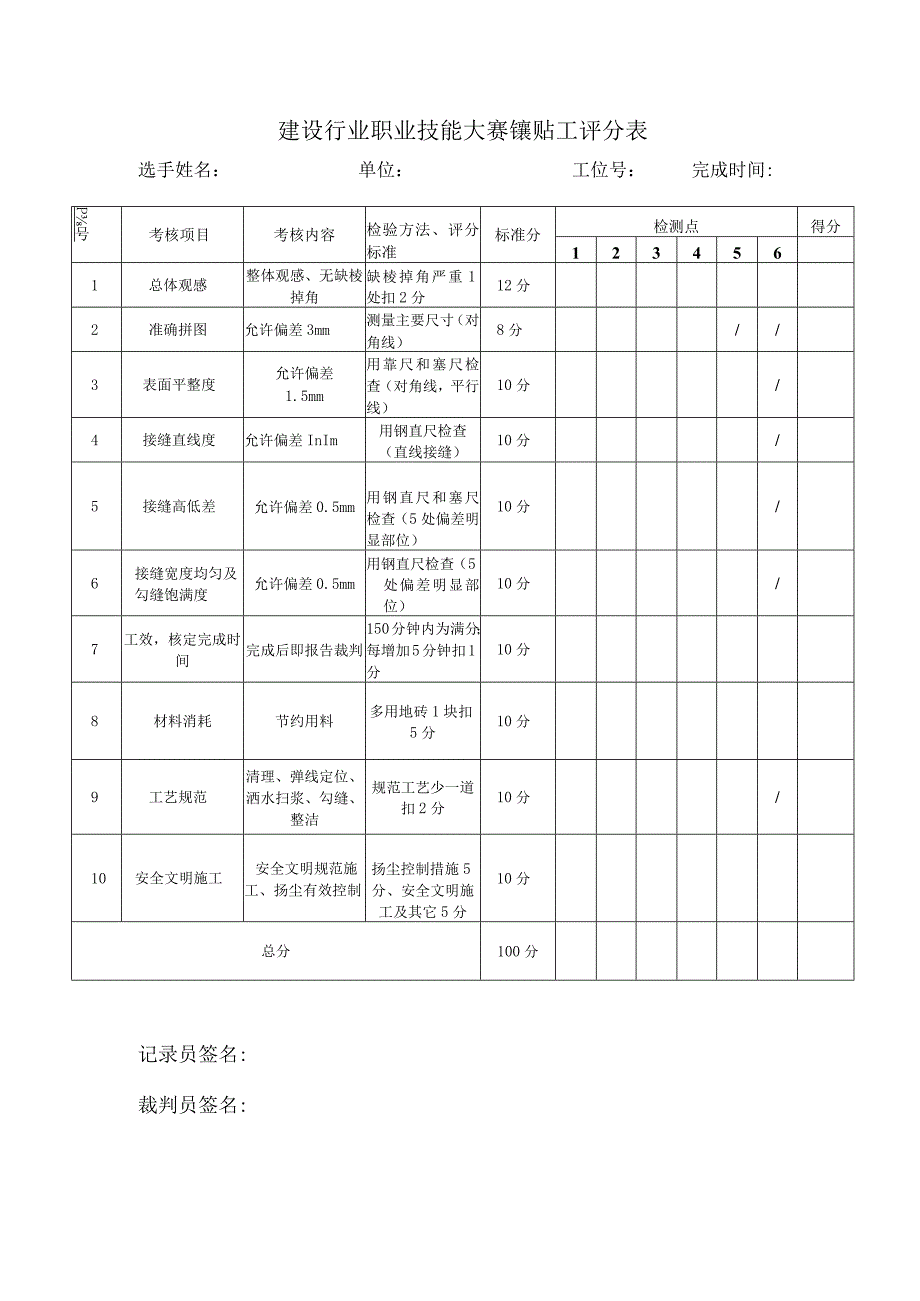 2023年镶贴工实地操作比赛试题.docx_第2页