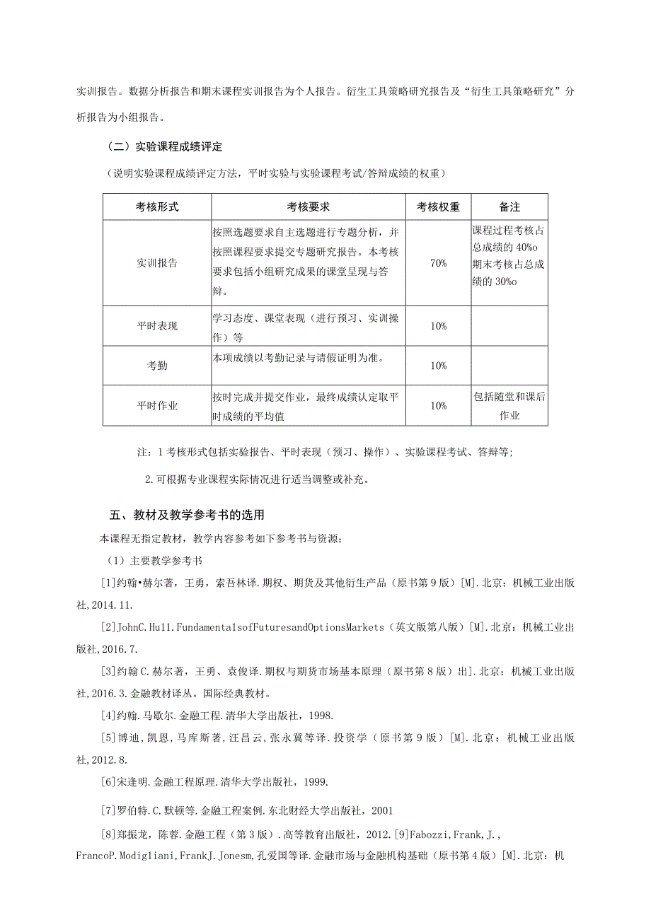 《金融工程实训》课程教学大纲.docx_第3页