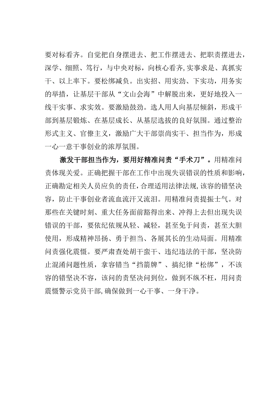 主题教育心得体会：严管厚爱激发干部担当作为.docx_第3页