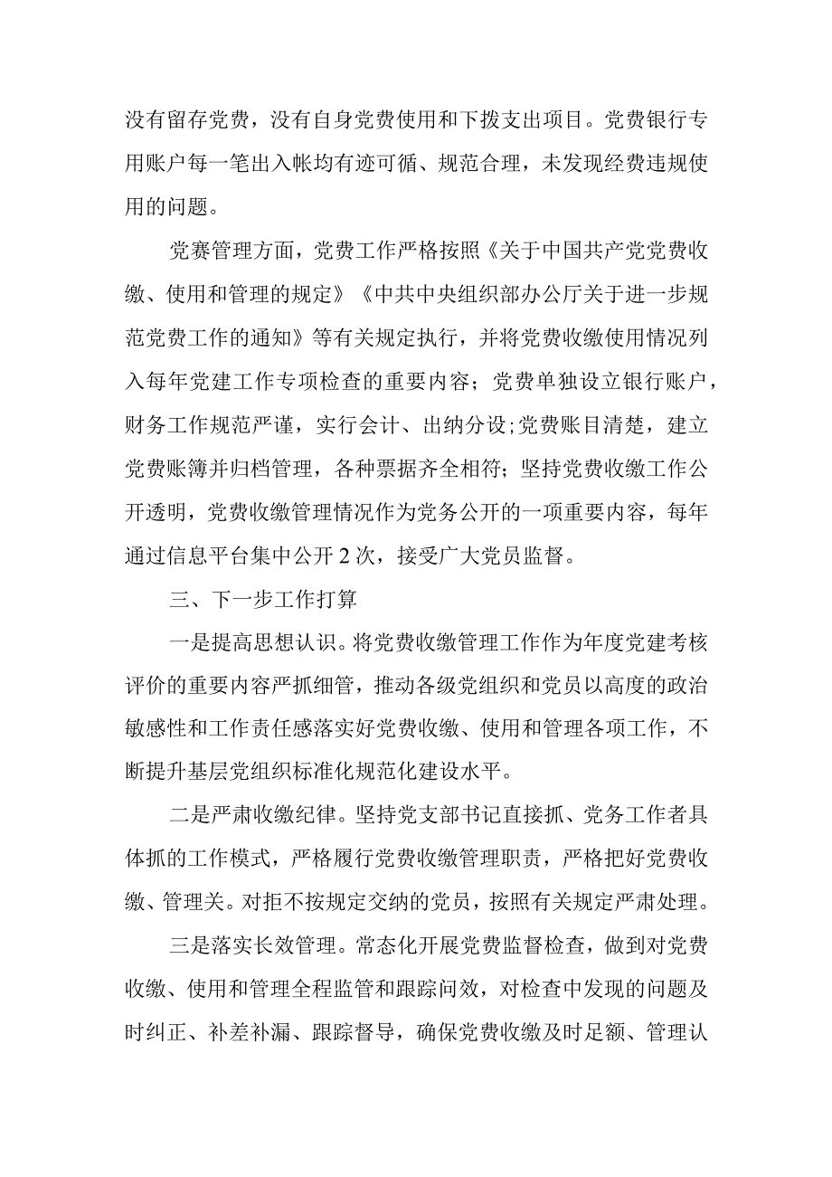 党委关于开展党费工作自查的报告.docx_第2页