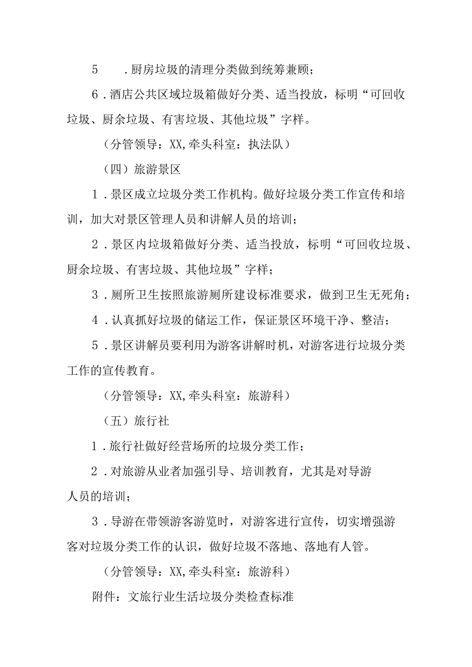 XX区文化和旅游行业垃圾分类工作实施方案.docx_第3页