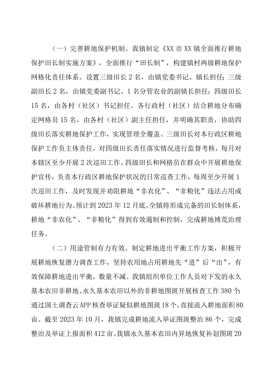 关于2023年度耕地保护工作情况总结汇报共四篇.docx_第2页