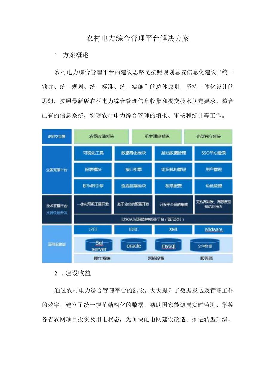 农村电力综合管理平台解决方案.docx_第1页