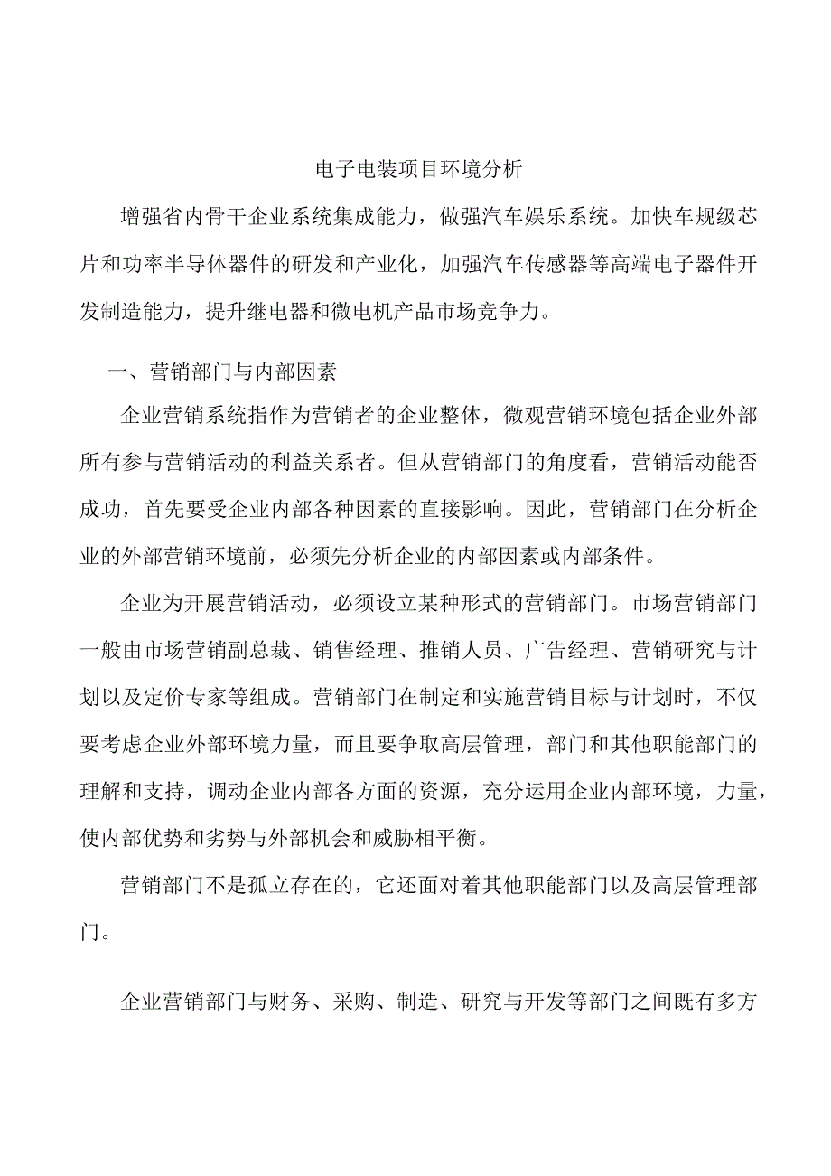 电子电装项目环境分析.docx_第1页