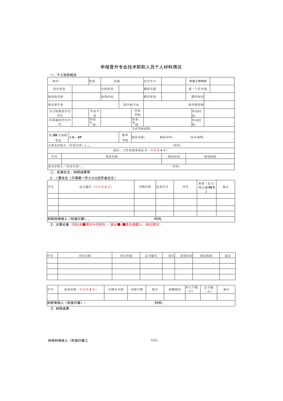 申报晋升专业技术职称人员个人材料情况.docx_第2页