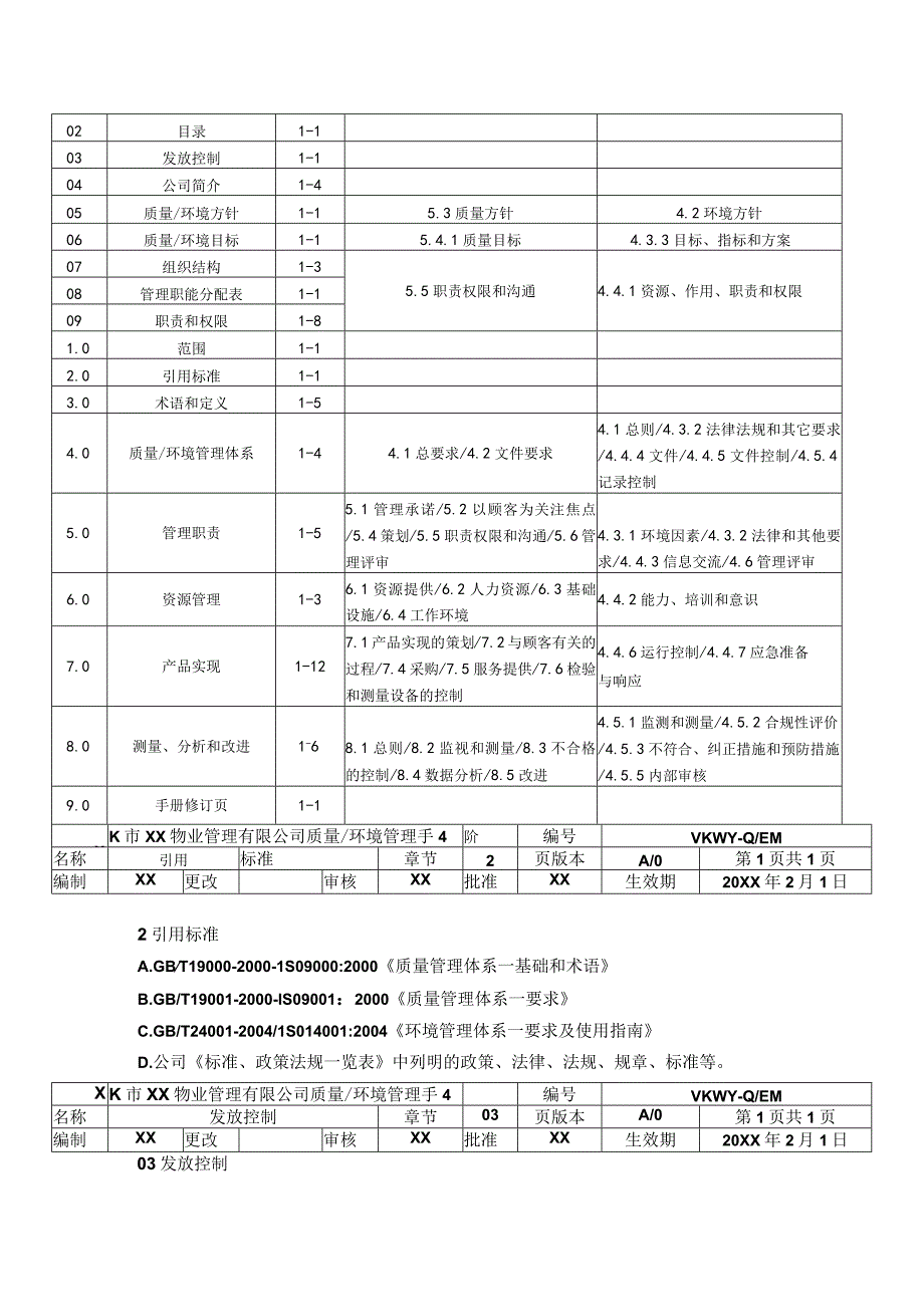 物业公司质量（环境）管理手册.docx_第3页