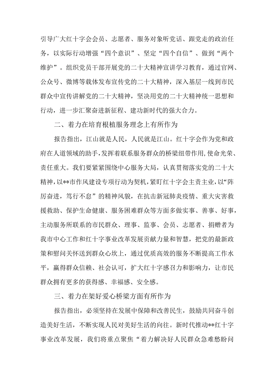 红十字会党员干部学习党的二十大精神心得体会感想研讨发言2篇.docx_第2页