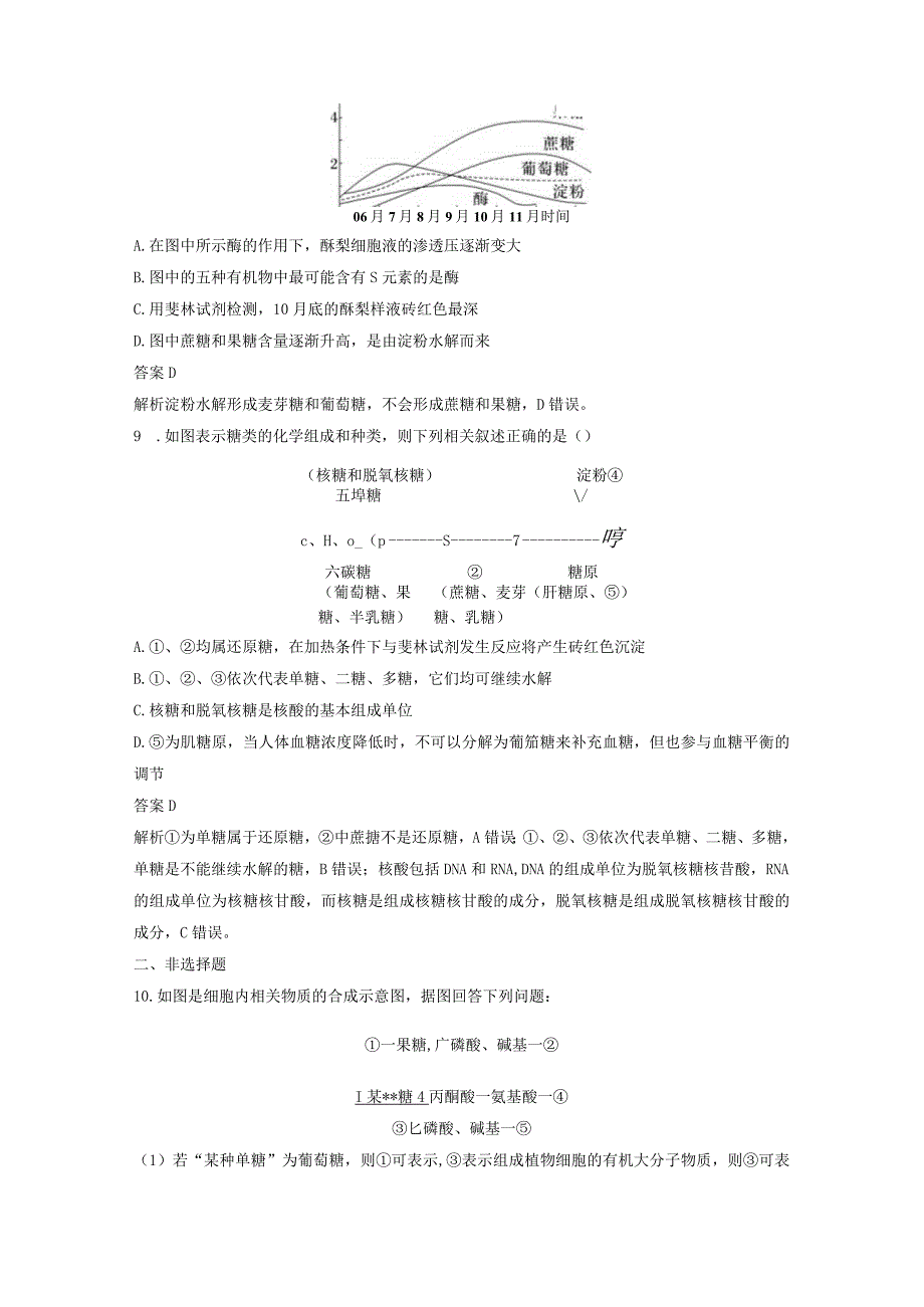 第一单元 低频考点5 糖类的类型和作用.docx_第3页