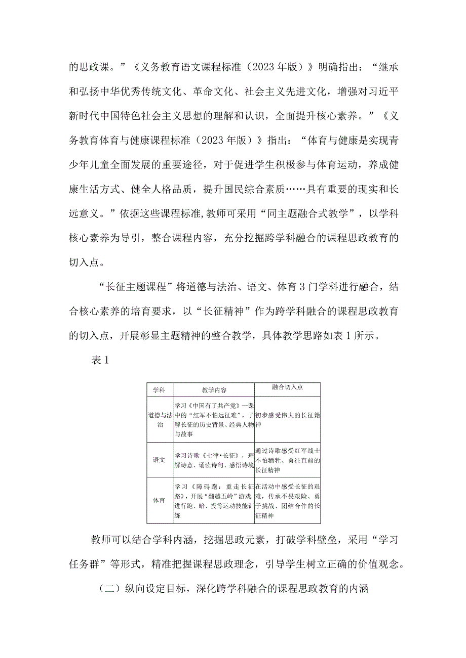 跨学科融合的课程思政教育实践--以“长征主题课程”为例.docx_第2页