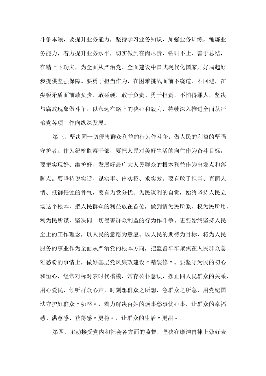 纪检监察干部队伍教育整顿专题学习培训研讨交流发言材料.docx_第3页