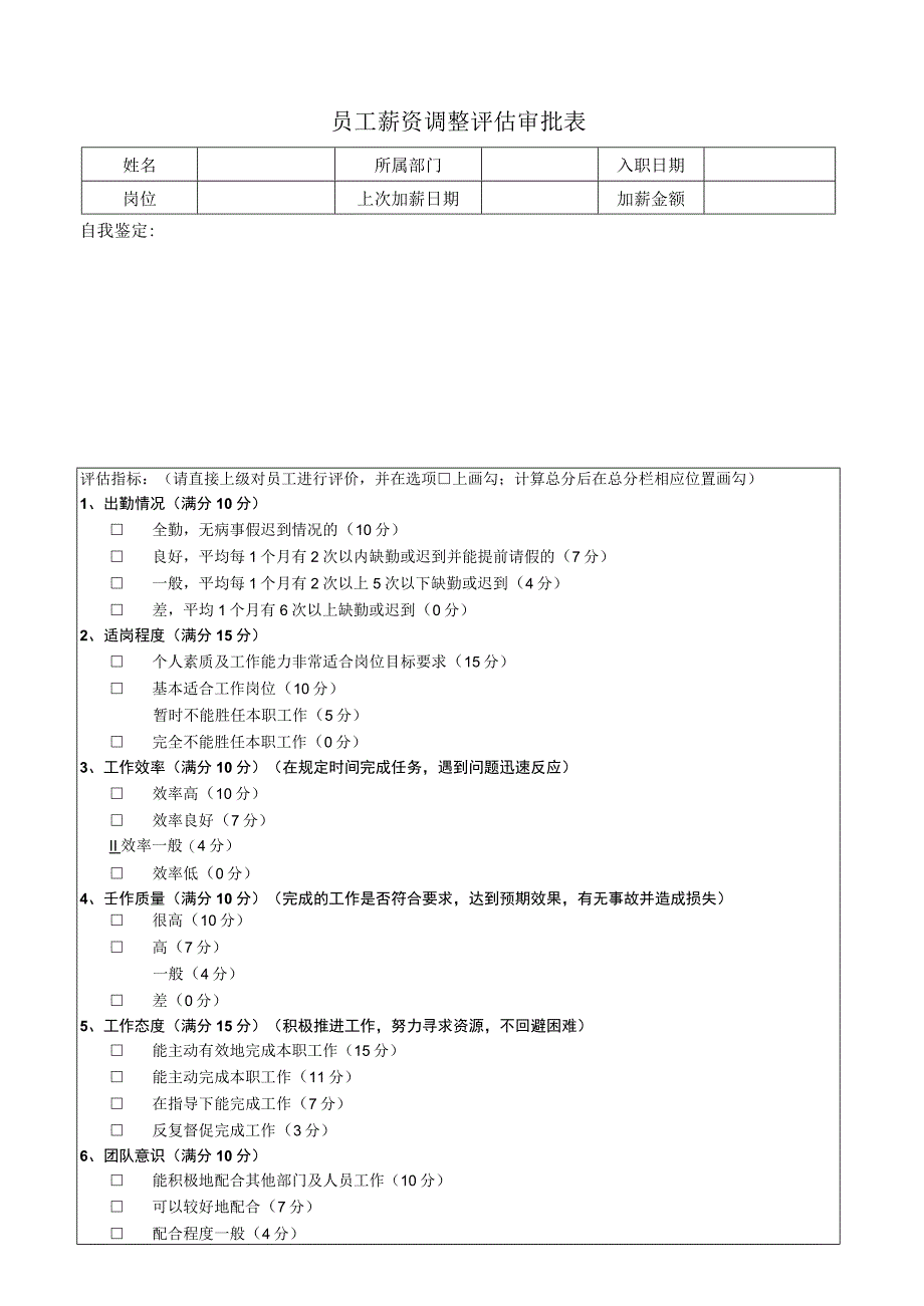 薪资调整评估审批表.docx_第1页