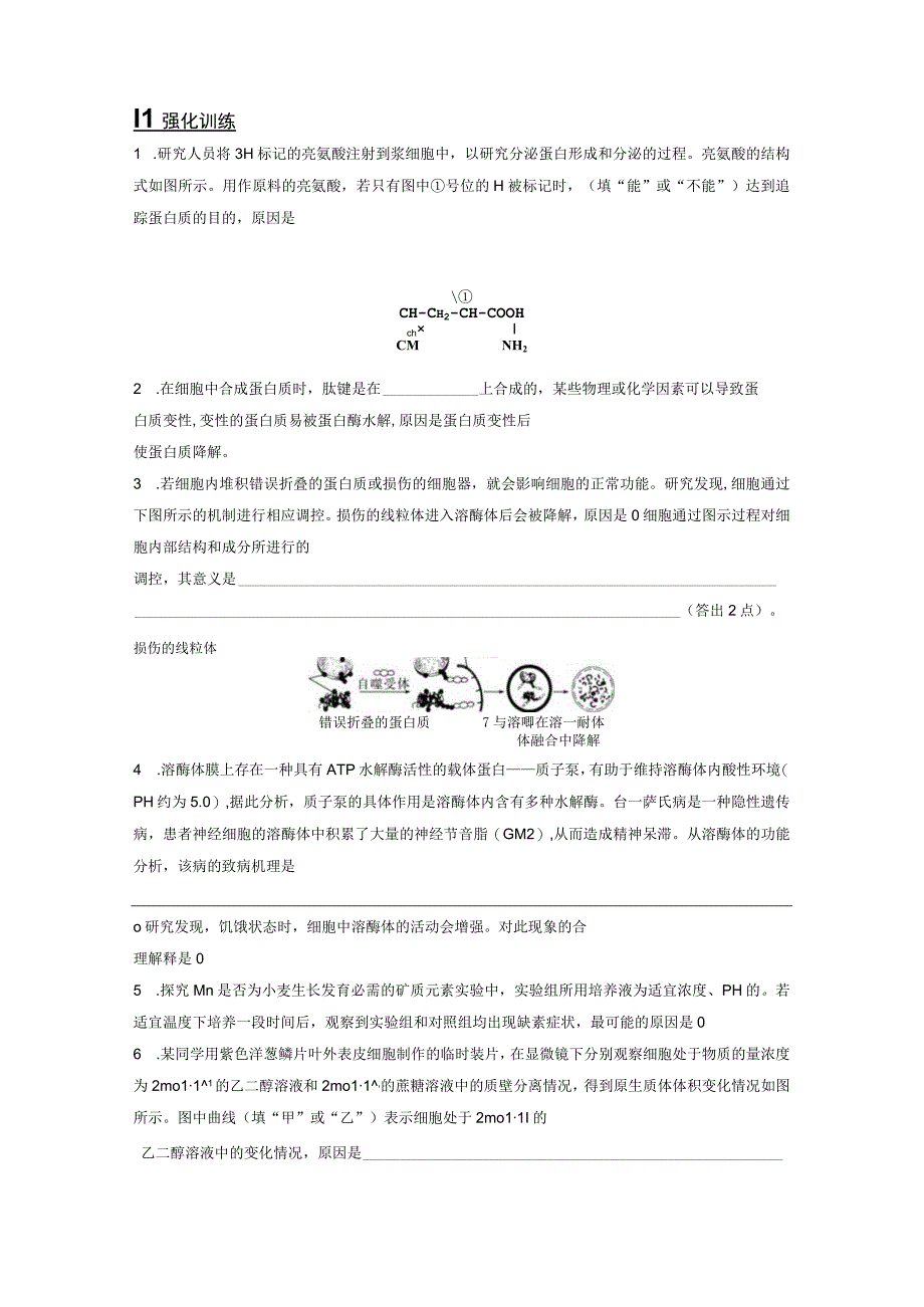 第2单元 长句表达(一) 与细胞有关的概念、特点和作用的描述.docx_第3页