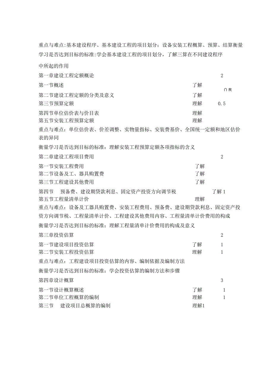 《环境工程概预算》课程教学大纲.docx_第3页