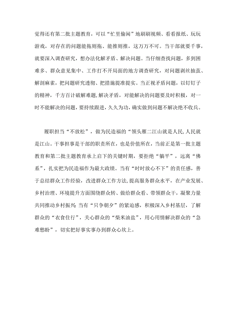 2023年第二批主题教育学习心得体会与主题教育专题辅导党课讲稿：感悟思想伟力凝聚奋进力量全力推动主题教育走深做实【2篇文】.docx_第2页