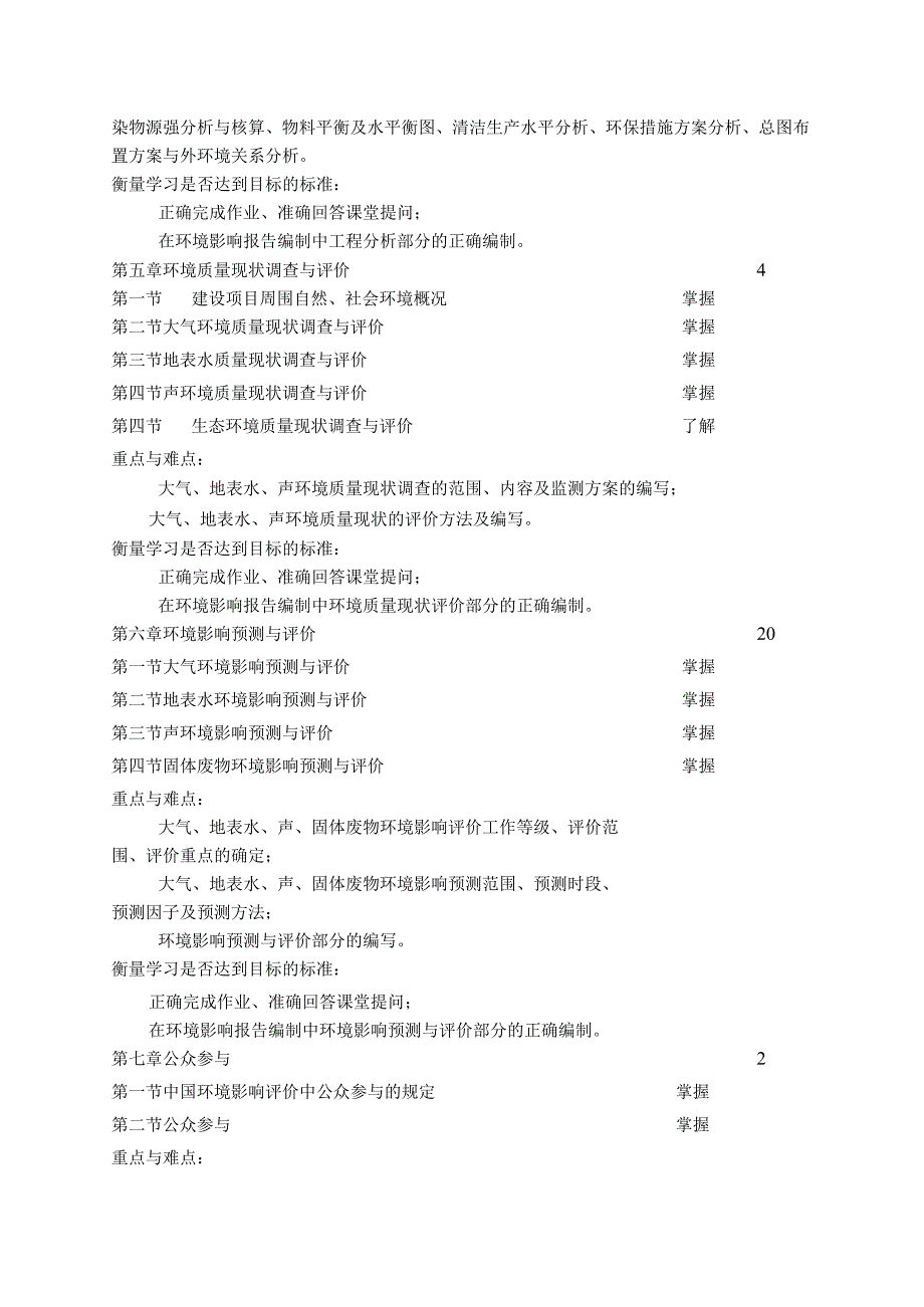 《环境影响评价》课程教学大纲.docx_第3页