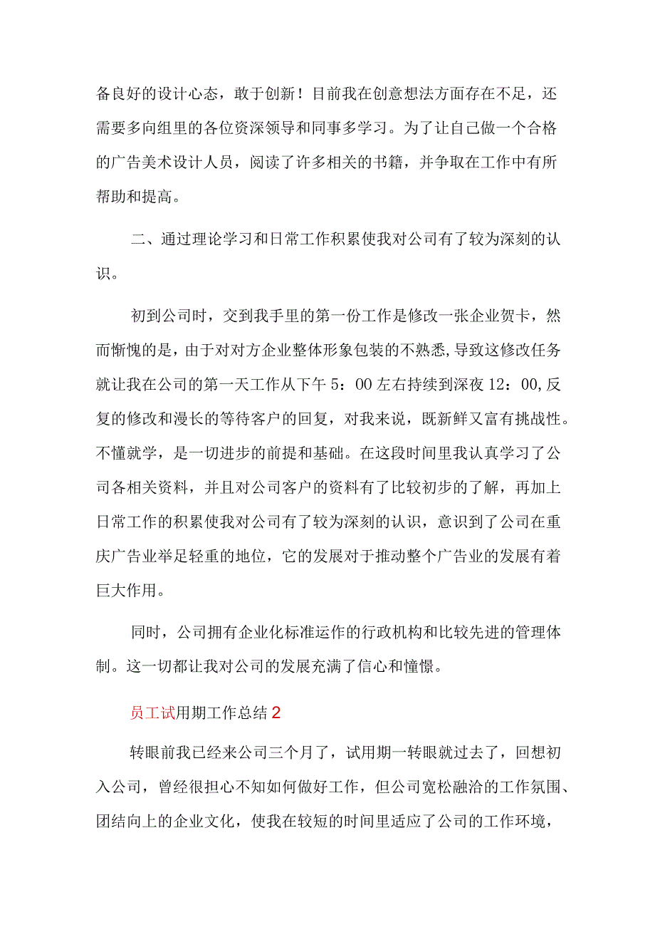 员工试用期工作总结五篇.docx_第2页