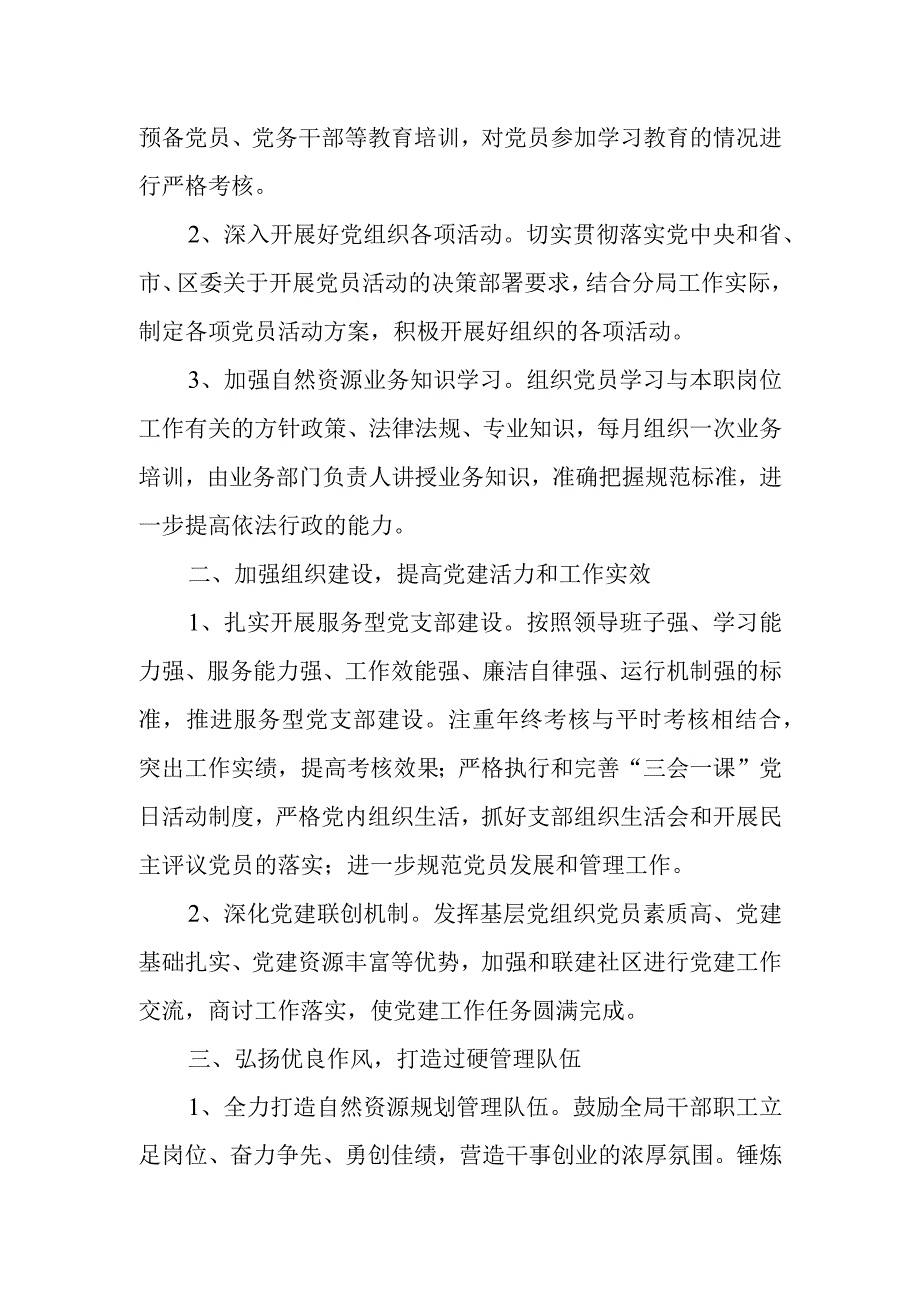 XX资规分局2023年党建工作计划.docx_第2页