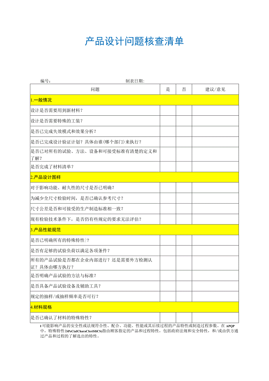 【最新】产品设计问题核查清单.docx_第1页