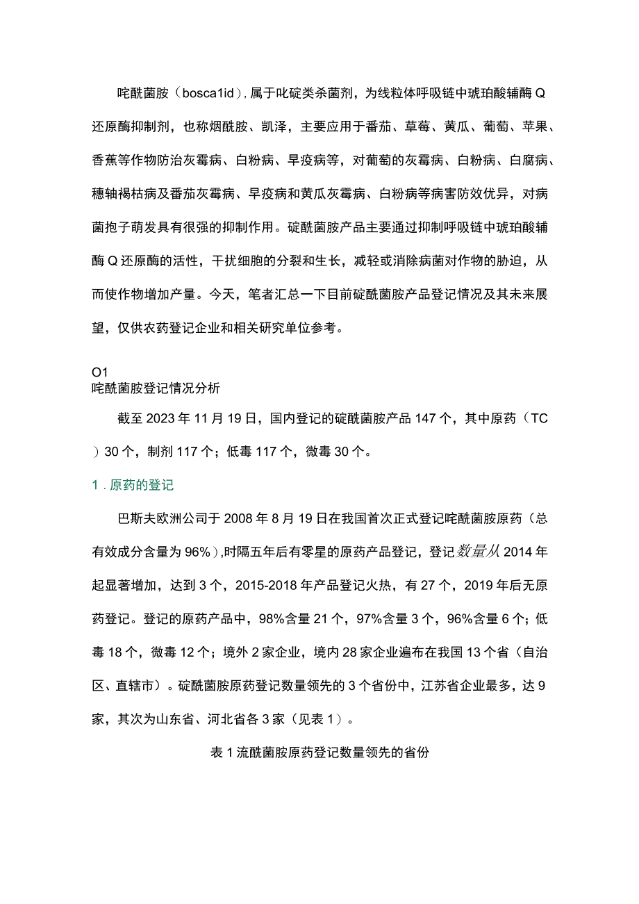 啶酰菌胺产品登记情况及展望.docx_第1页