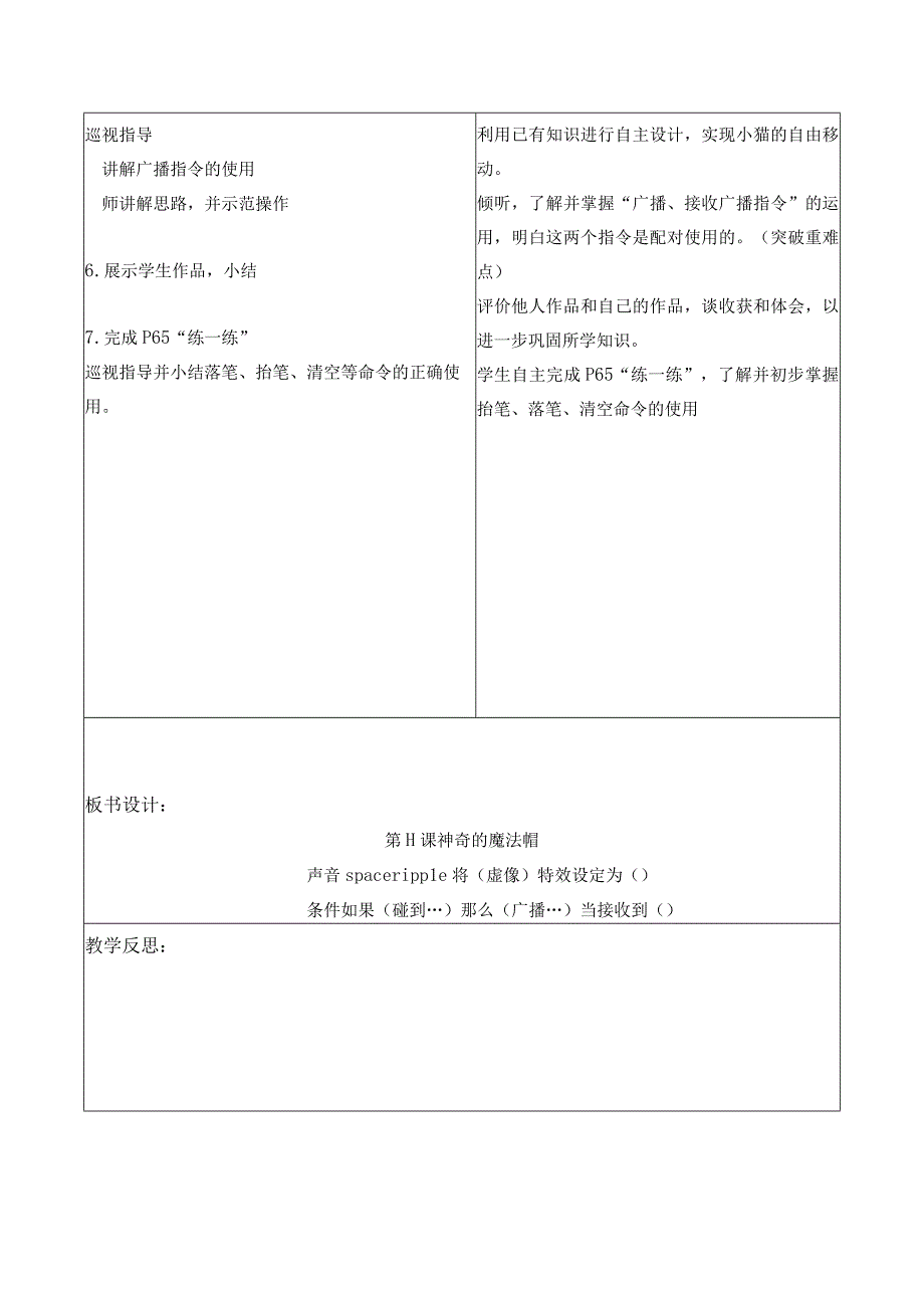 11 神奇的魔法帽（教案） 重大版五年级信息技术上册.docx_第2页