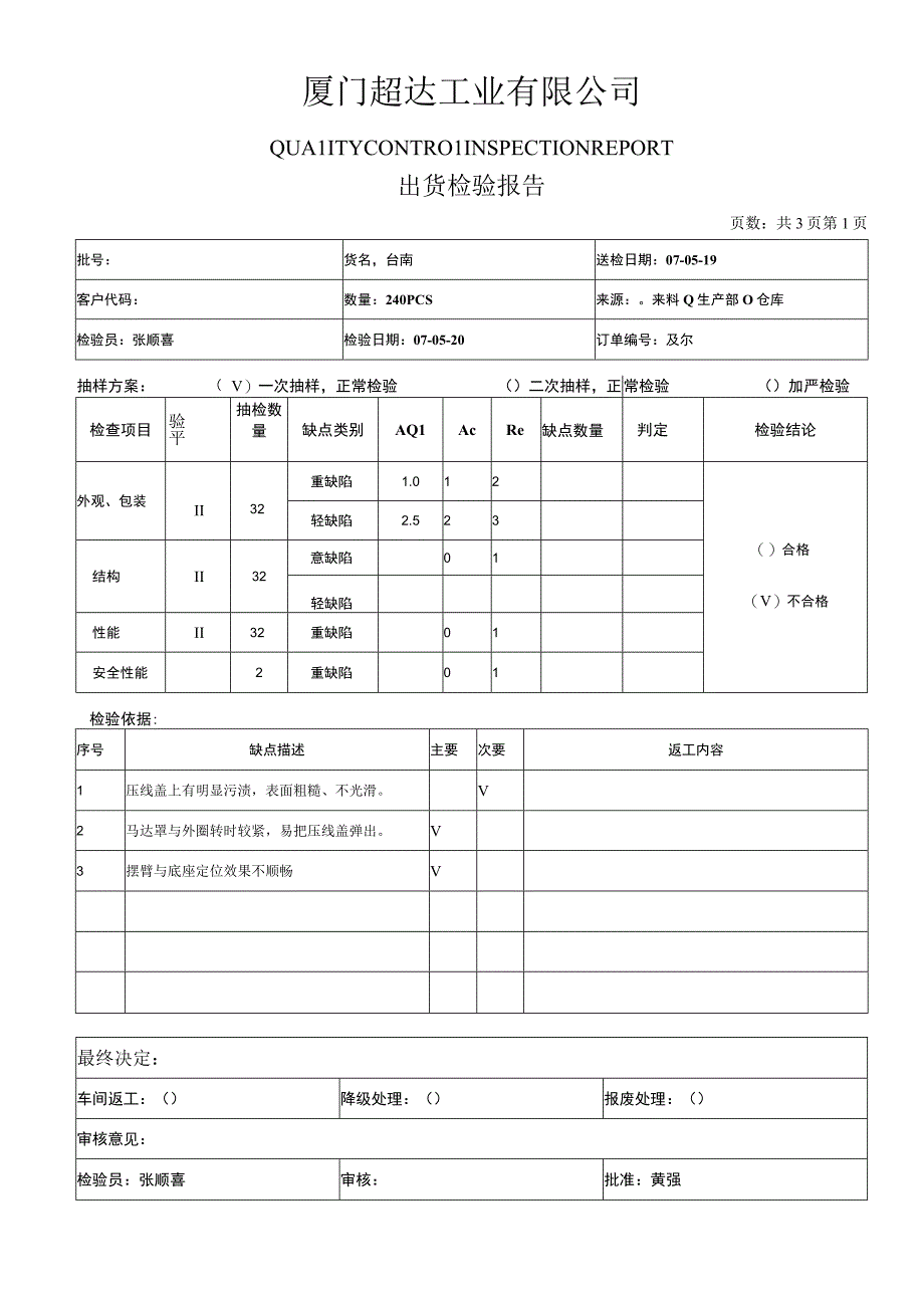 出货检验报告_2.docx_第1页