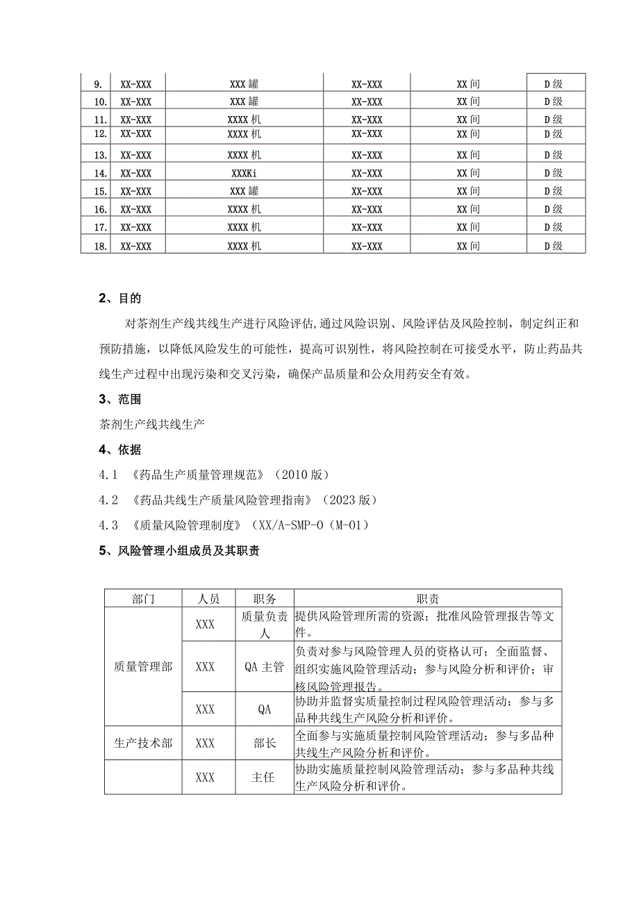 【最新】茶剂生产线共线生产风险评估报告.docx_第3页