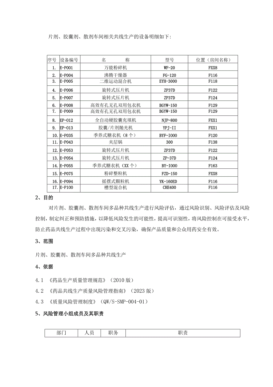 【最新】片剂、胶囊剂、散剂车间多品种共线生产风险评估报告.docx_第3页