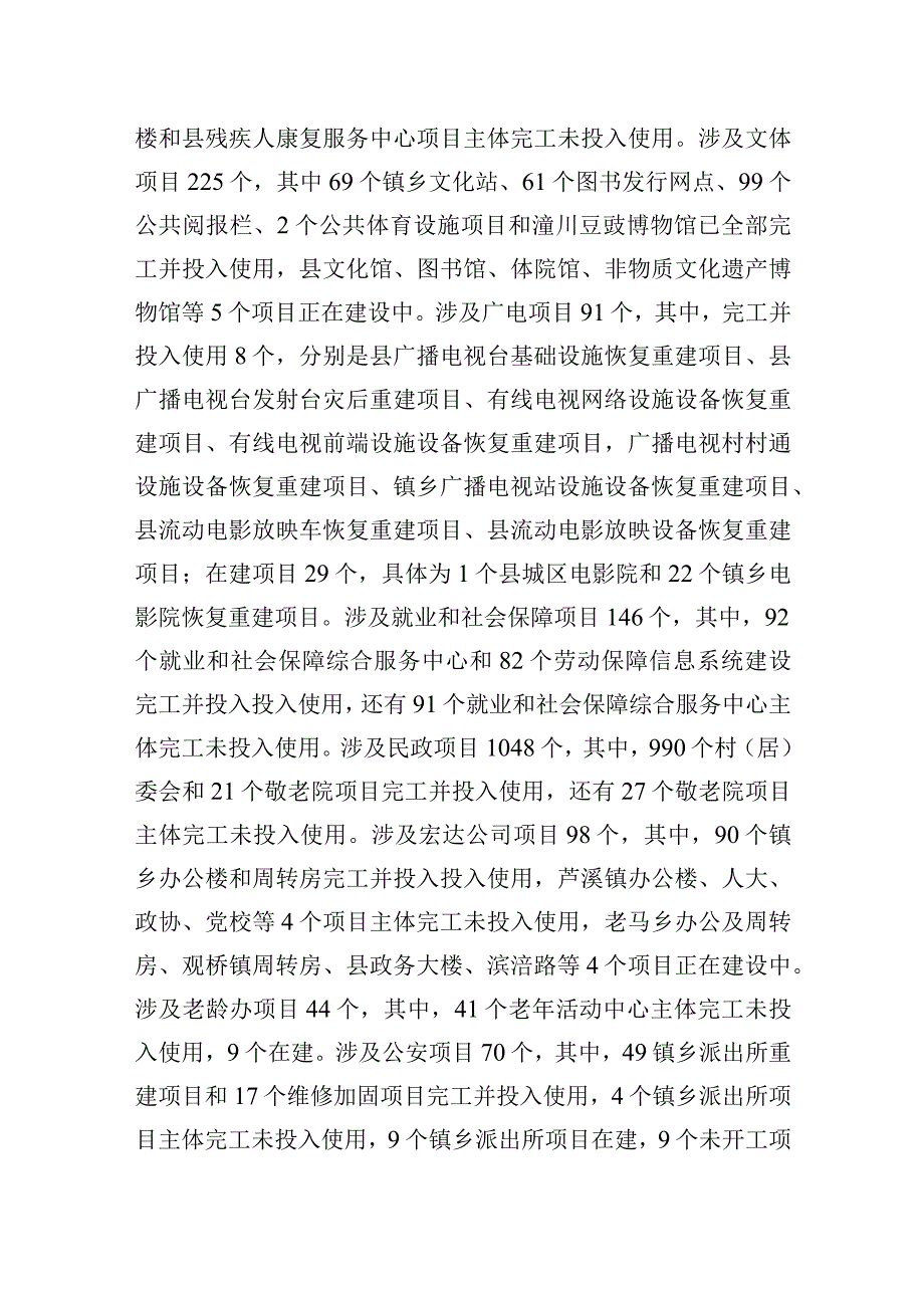 2023年关于灾后重建公共服务设施运行管理情况的调研报告.docx_第2页