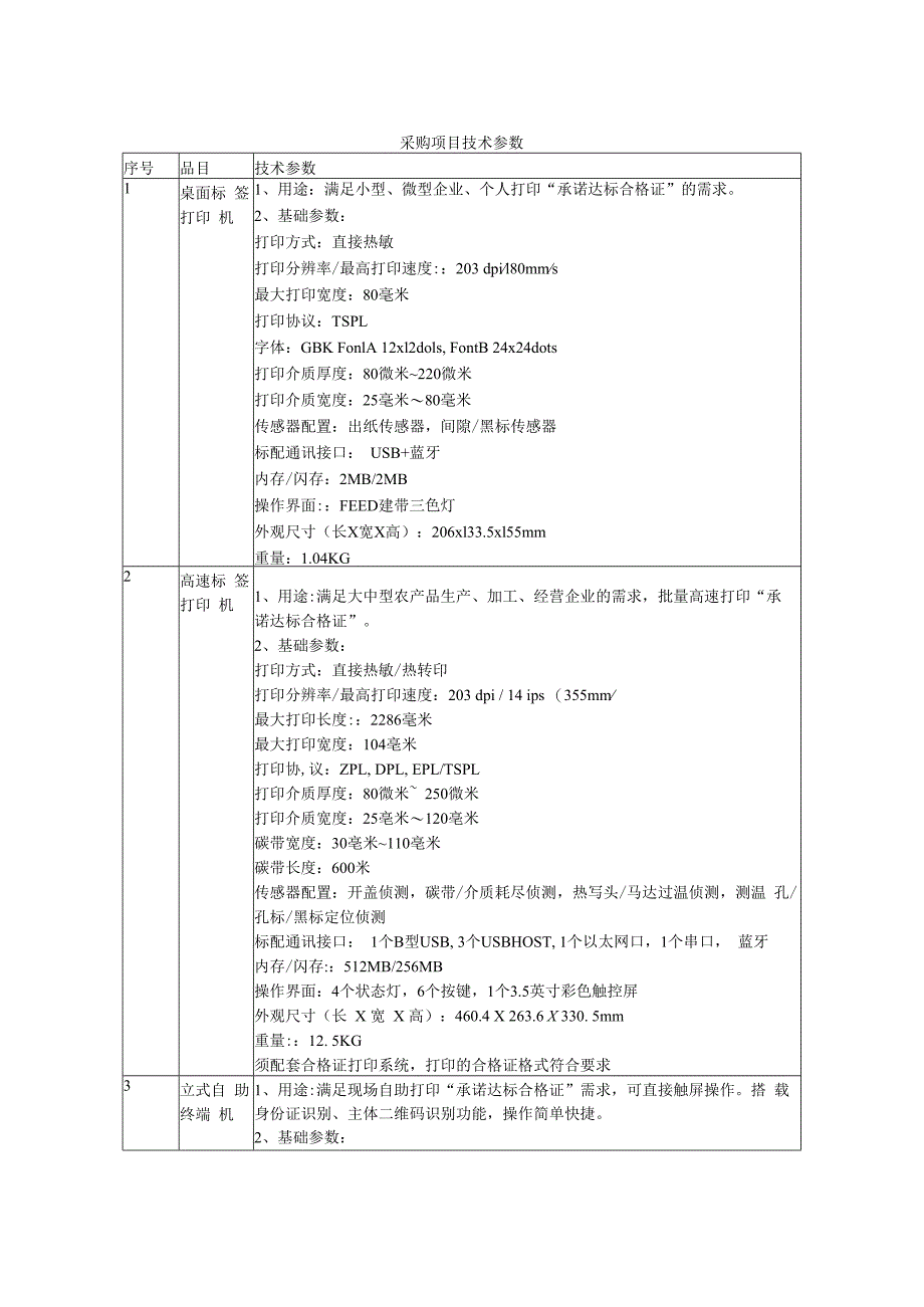 采购项目技术参数.docx_第1页