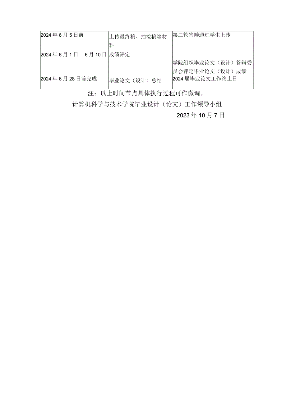 计算机科学与技术学院2024届本科生毕业设计论文工作计划.docx_第2页