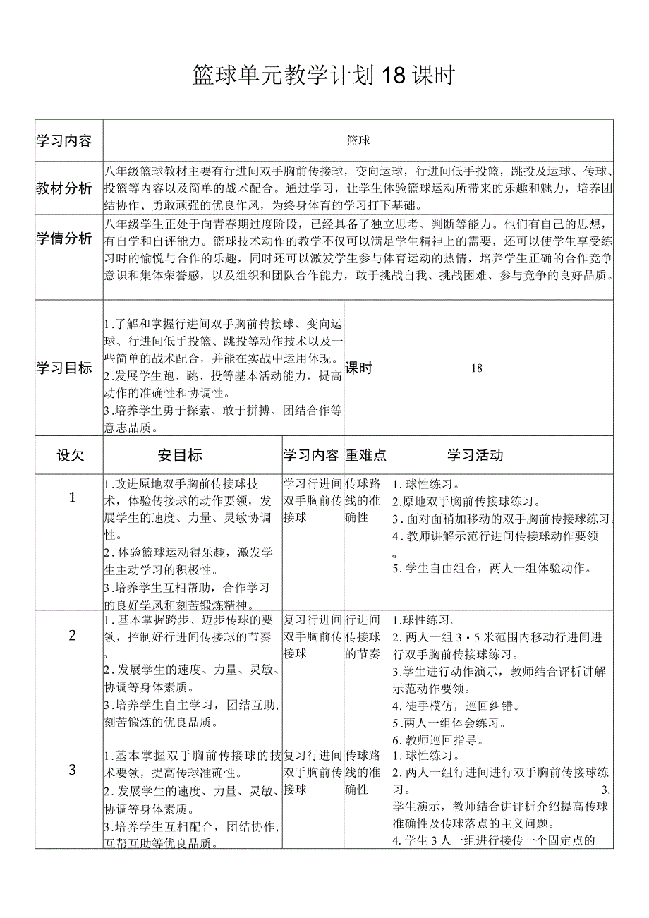 水平四（八年级）体育《篮球--行进间双手胸前传接球》公开课教案（附篮球（18课时）大单元教学计划）.docx_第1页