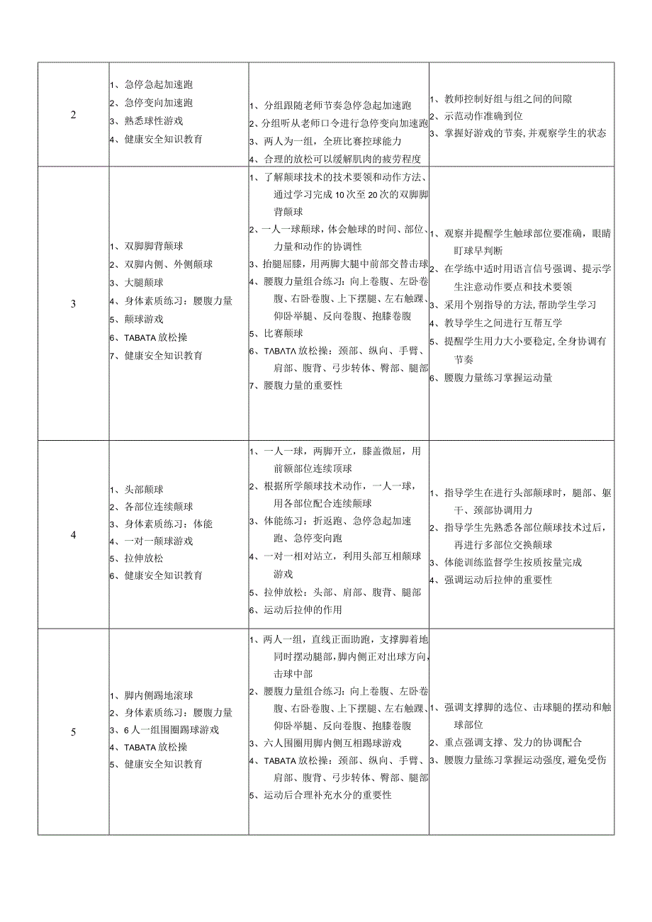 水平四（七年级）体育《足球》大单元教学计划（18课时）.docx_第2页