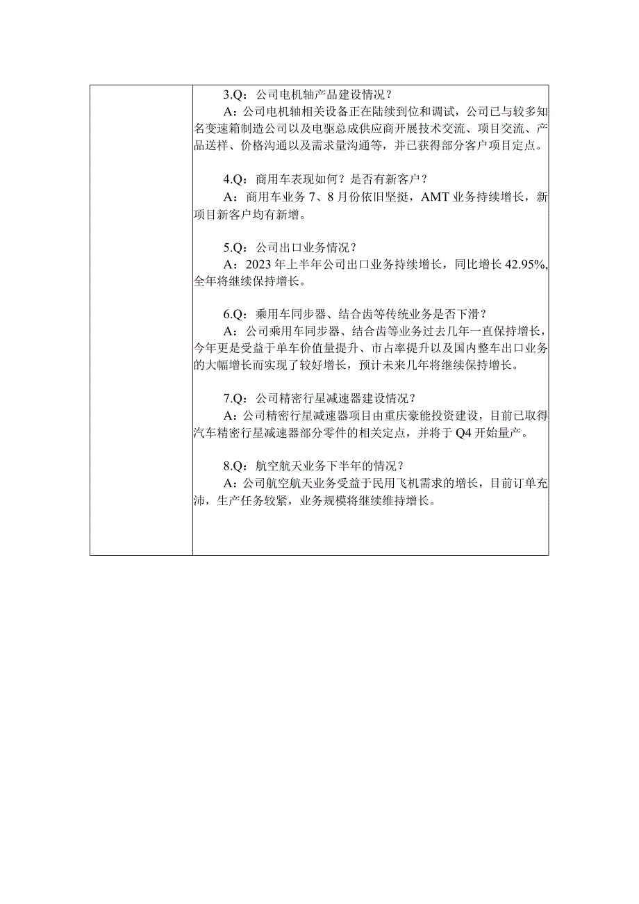 豪能股份成都豪能科技股份有限公司2023年9月投资者关系活动记录表.docx_第2页