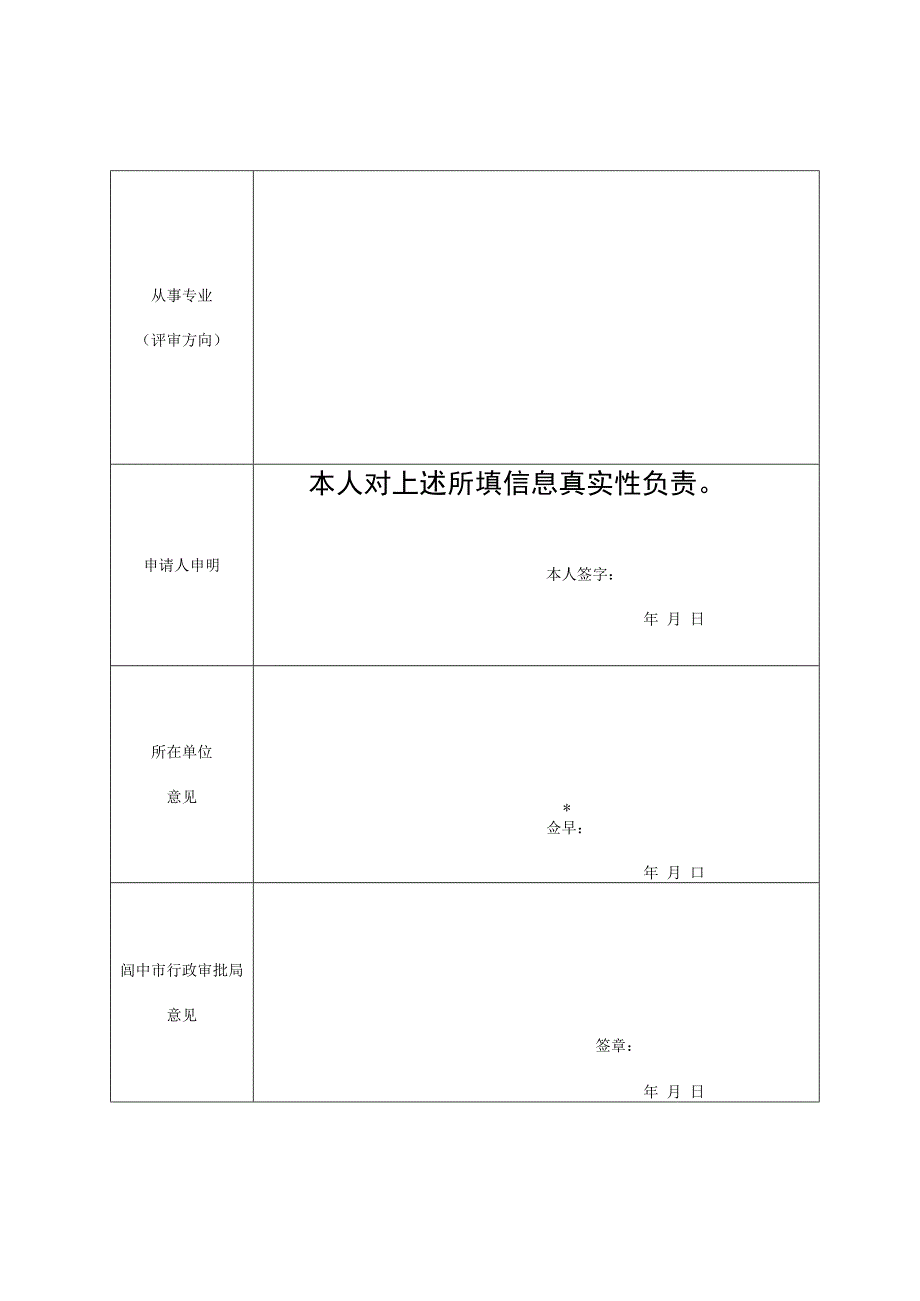 阆中市政府投资建设工程集中审查专家资格申请表.docx_第2页