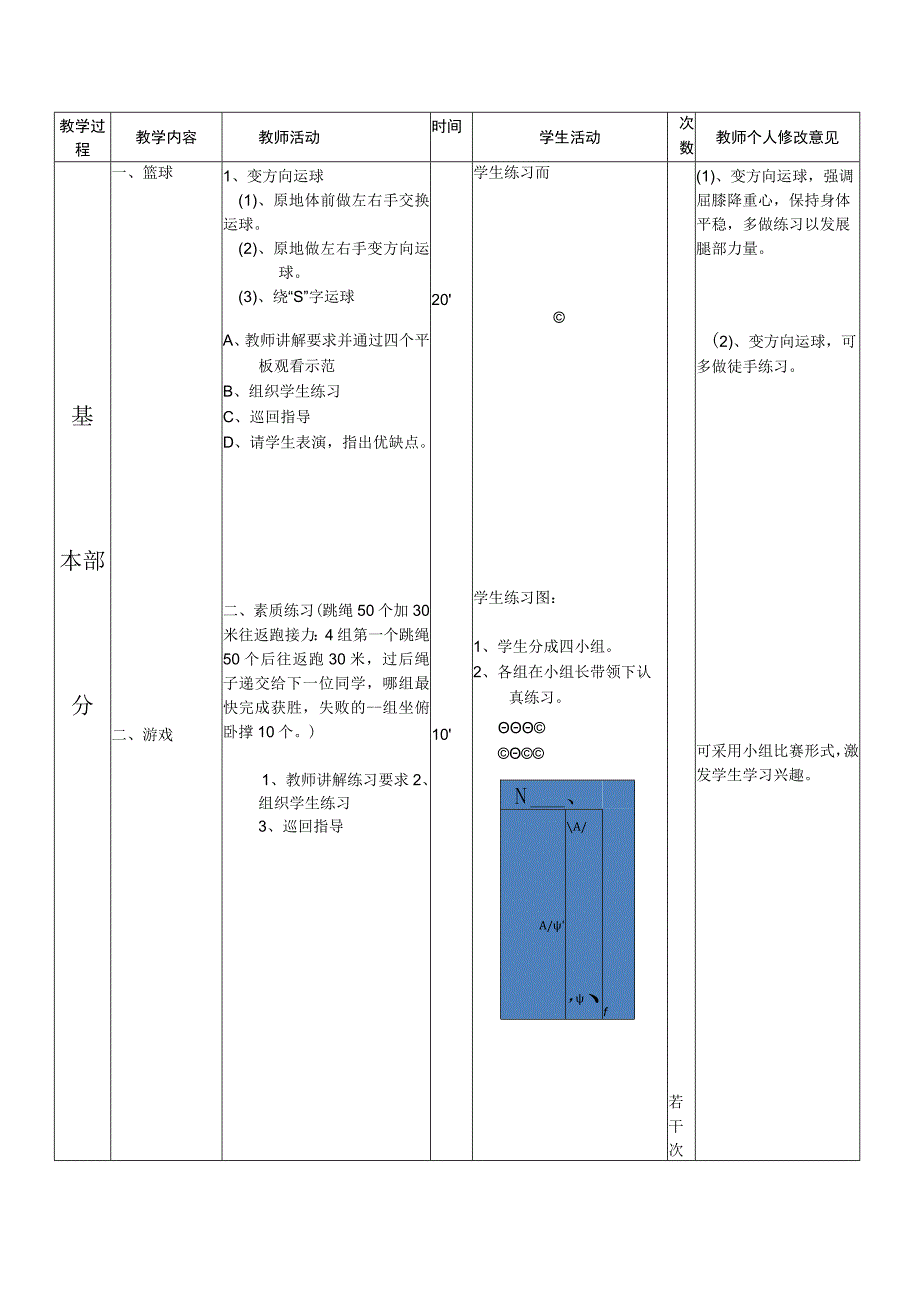 水平四（初中）体育《篮球--变向运球》公开课教案.docx_第2页