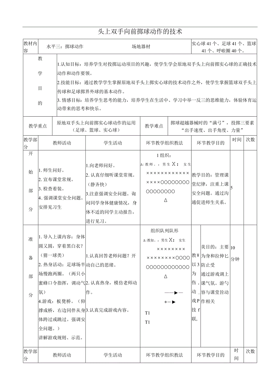 水平三（五、六年级）体育《原地双手头上向前投掷》教学设计及教案.docx_第3页