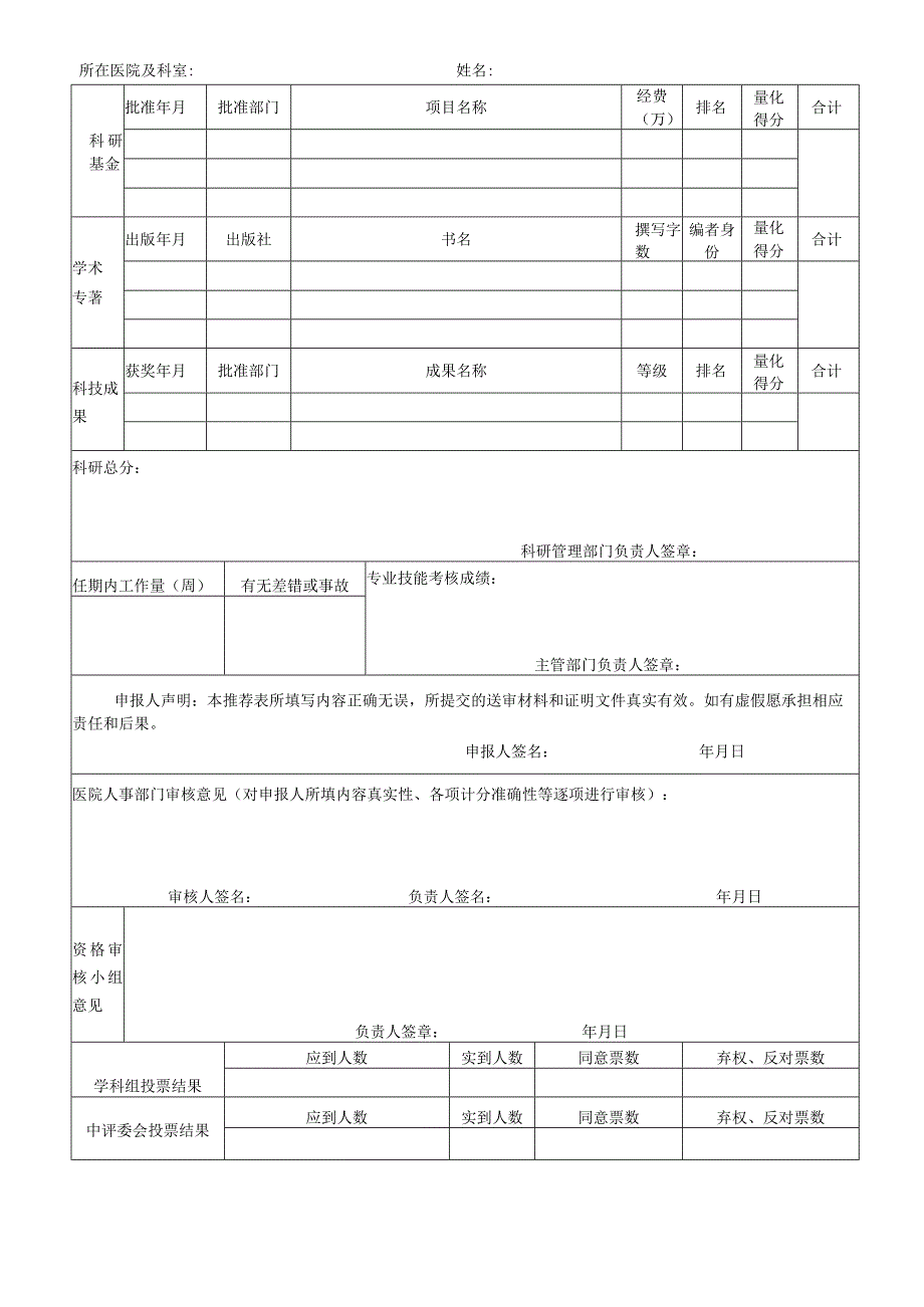 附属医院卫生专业技术人员申报护技药系列高级资格推荐表.docx_第2页