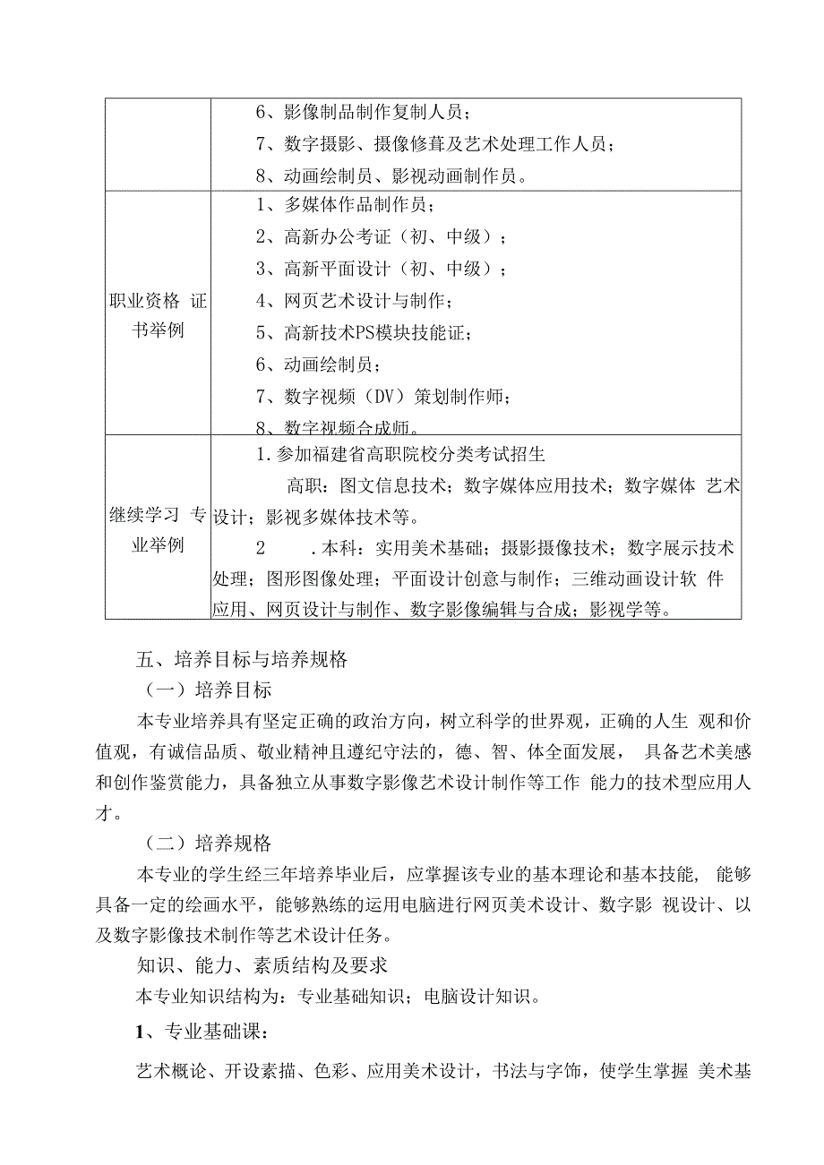 闽侯县美术中等职业学校数字影像技术专业.docx_第3页