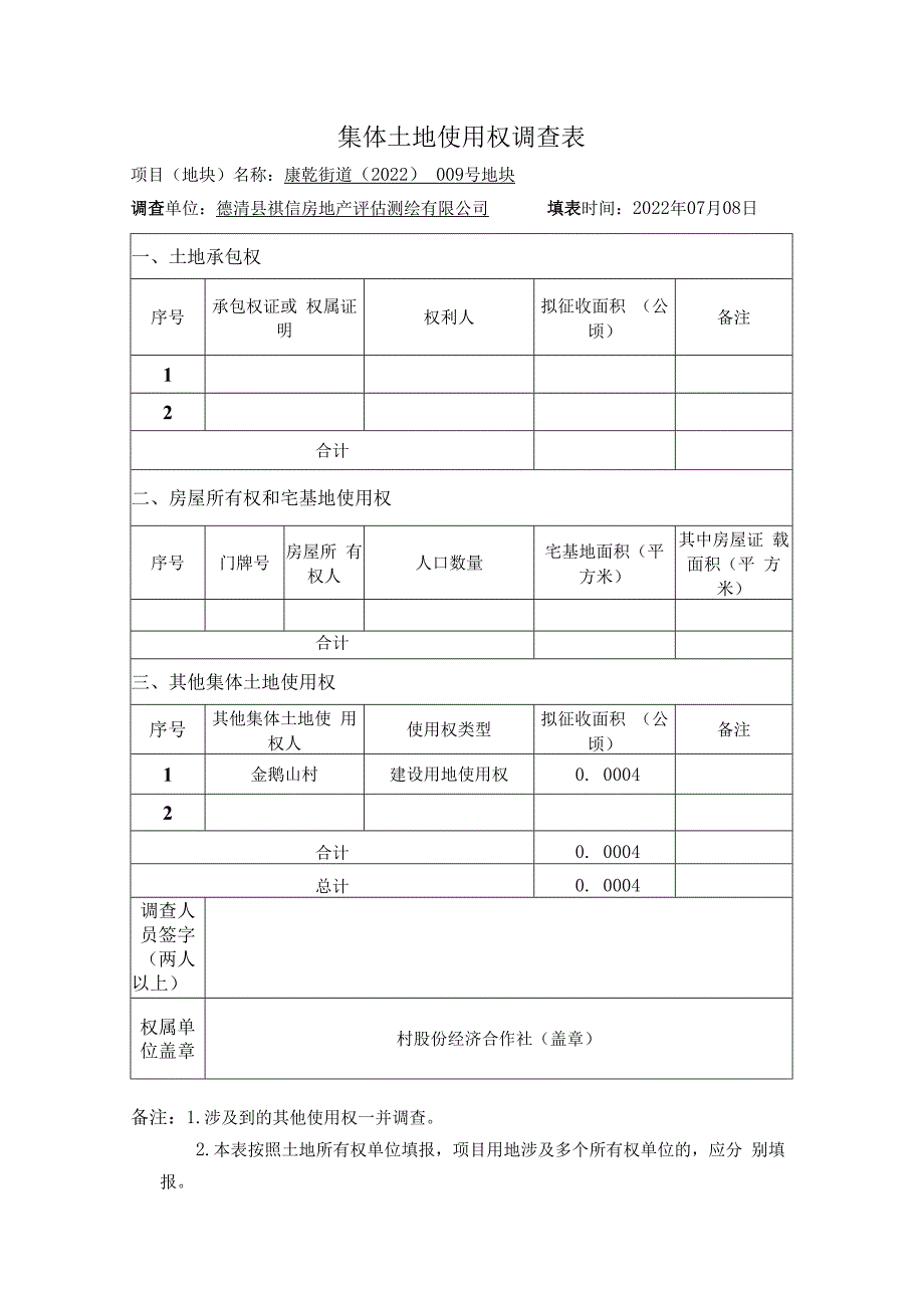 集体土地使用权调查表.docx_第1页