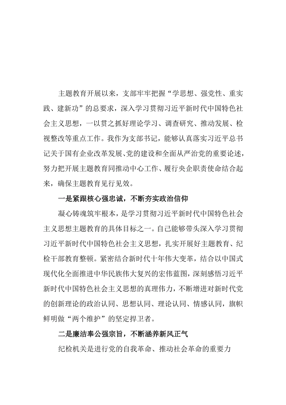 （11篇）公司党支部书记及公司基层干部2023第二批主题教育心得体会研讨发言.docx_第3页