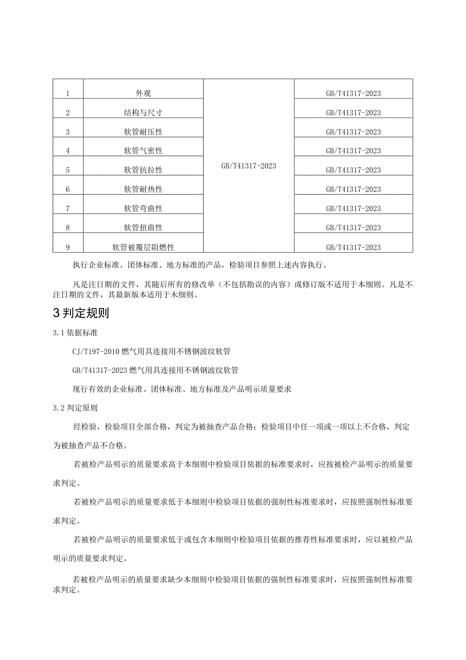 齐齐哈尔市2023年燃气用具连接用不锈钢波纹软管产品质量监督抽查实施细则.docx_第2页