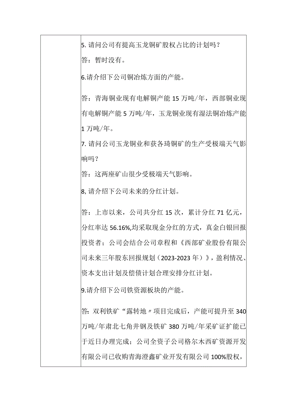 西部矿业投资者关系活动记录表.docx_第2页