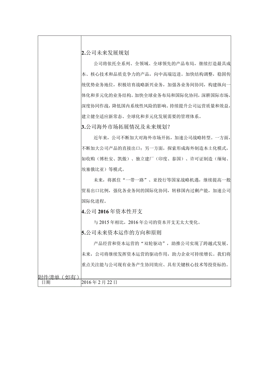 证券代码SZ038证券简称潍柴动力潍柴动力股份有限公司投资者关系活动记录表.docx_第2页