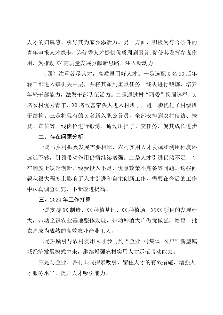 镇党委书记2023年度人才工作述职报告.docx_第2页