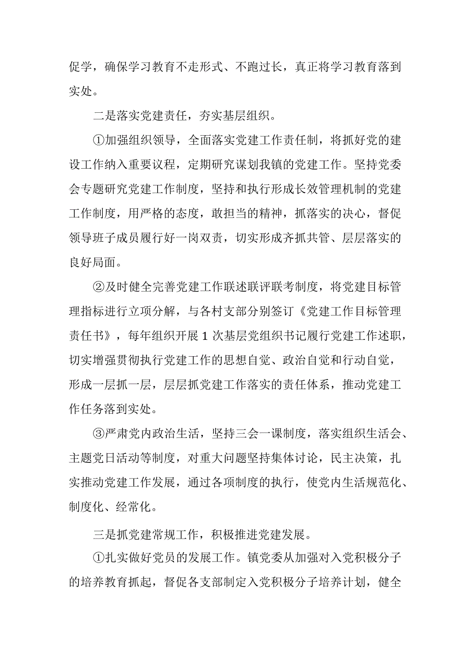 2023年乡镇党建工作开展情况自查报告二篇.docx_第2页