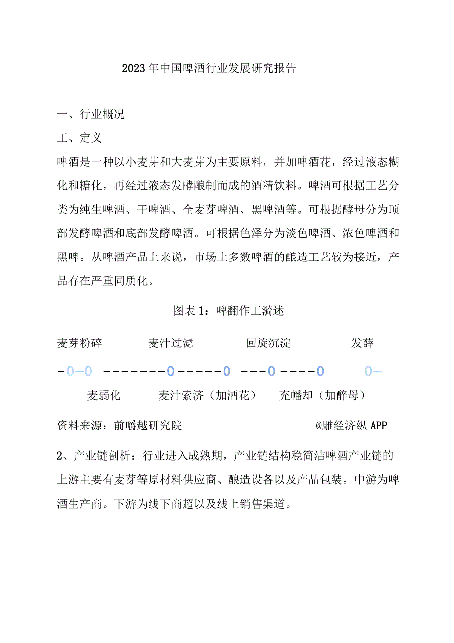 2023年中国啤酒行业发展研究报告.docx_第1页