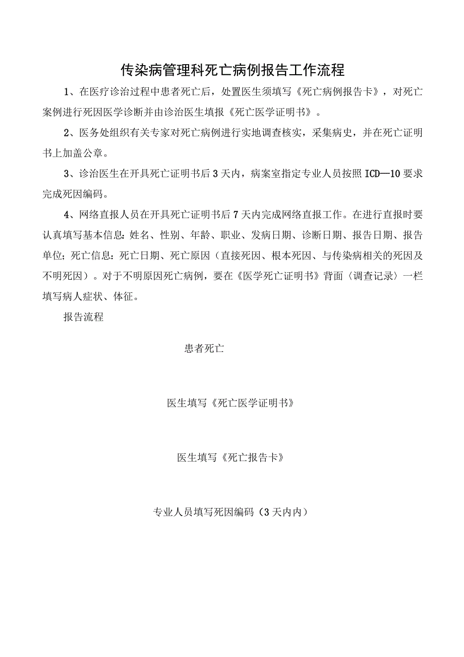 传染病管理科死亡病例报告工作流程.docx_第1页